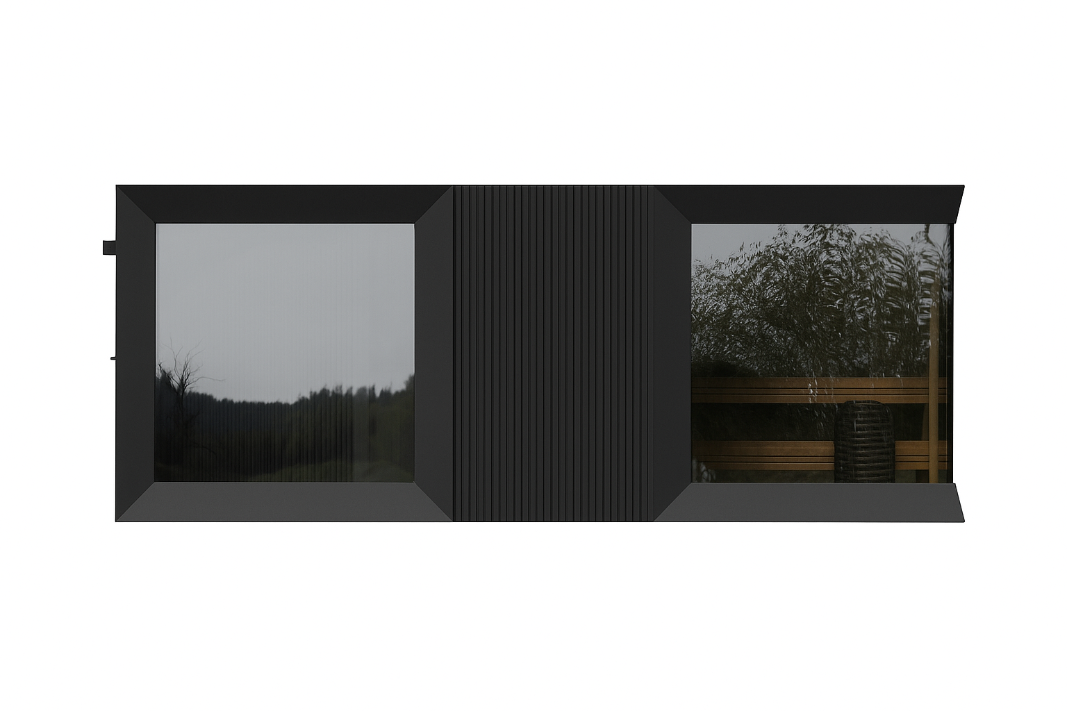 Genevas St. Moritz Light Gray – Luxury Pre-Assembled Outdoor Sauna with Lounge & Shower Cabin