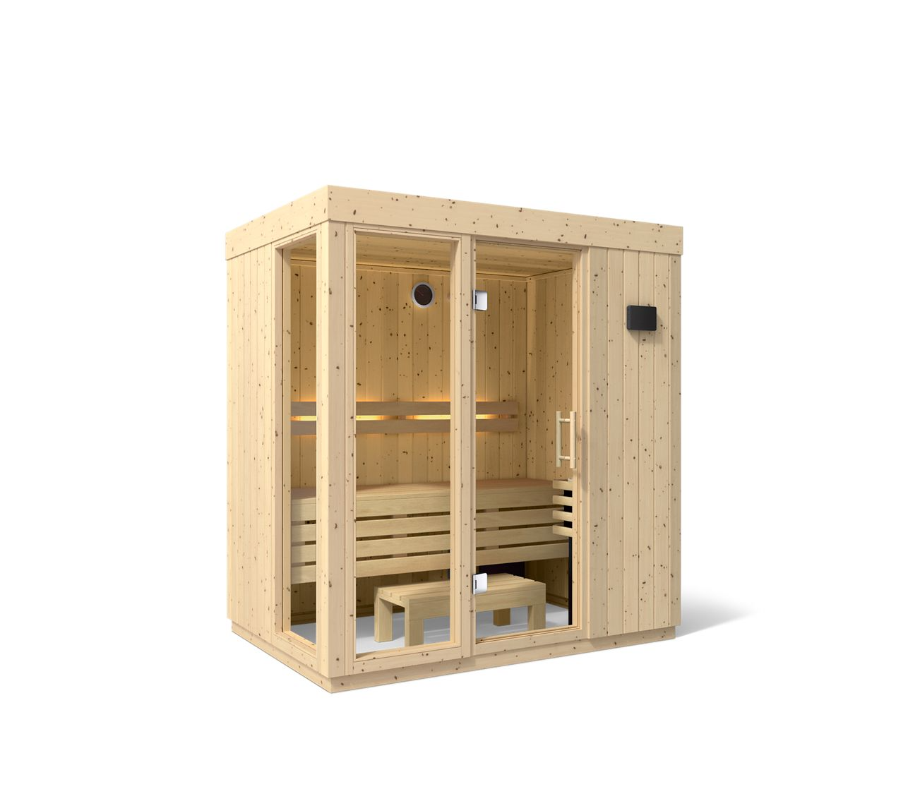 Kohler C1 3-Person Indoor Sauna – Scandinavian Spruce, No Floor