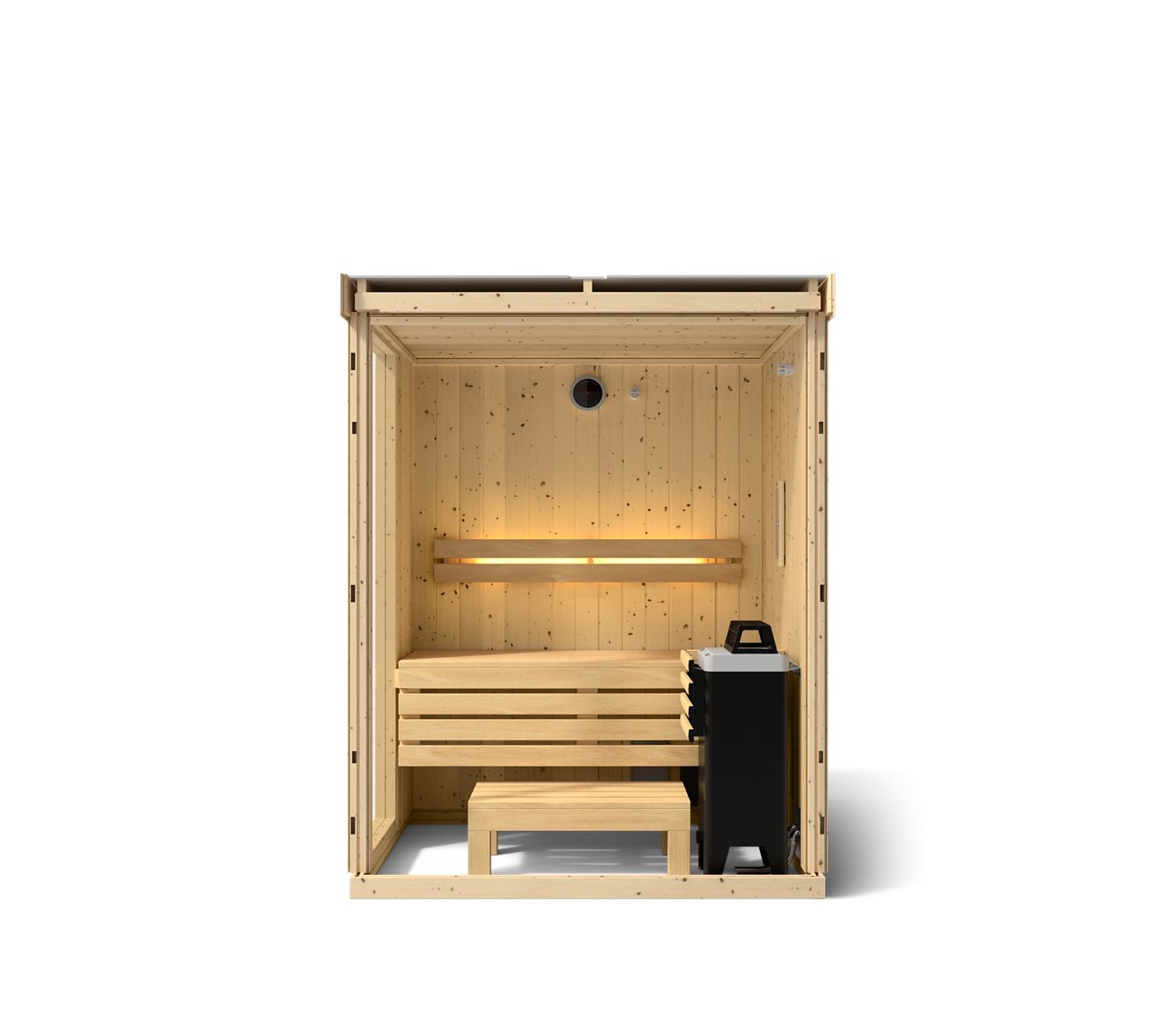 Kohler C1 Indoor 2-Person Sauna in Scandinavian Spruce – No Floor