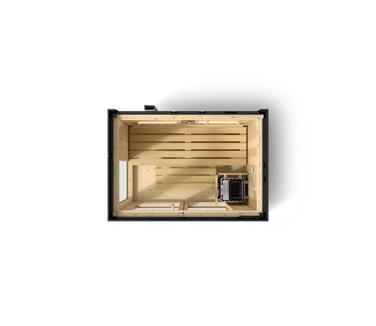 Kohler C1 2-Person Indoor Sauna – Graphite Black, With Floor