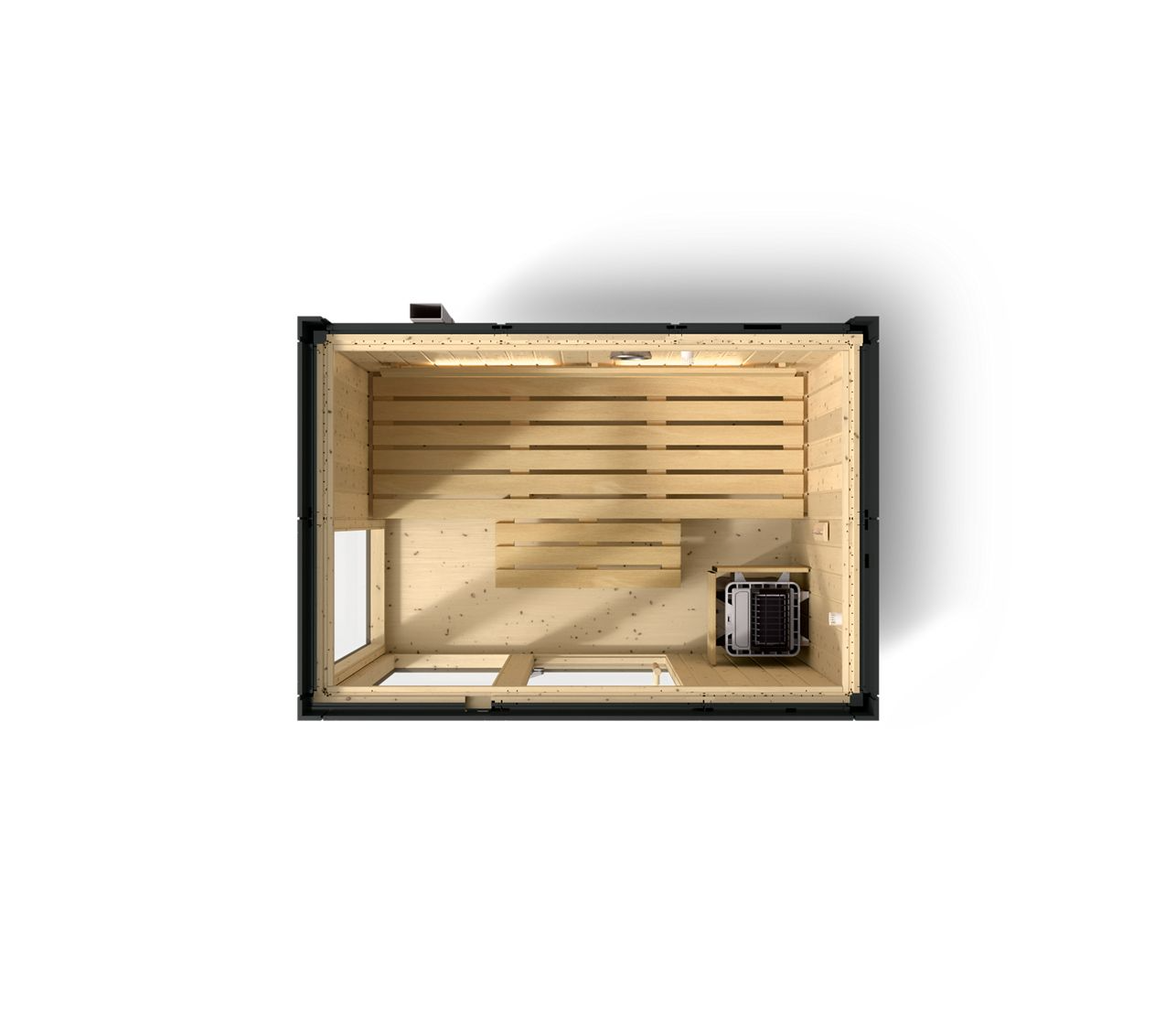 Kohler C1 3-Person Indoor Sauna with Floor, Graphite Grey Spruce