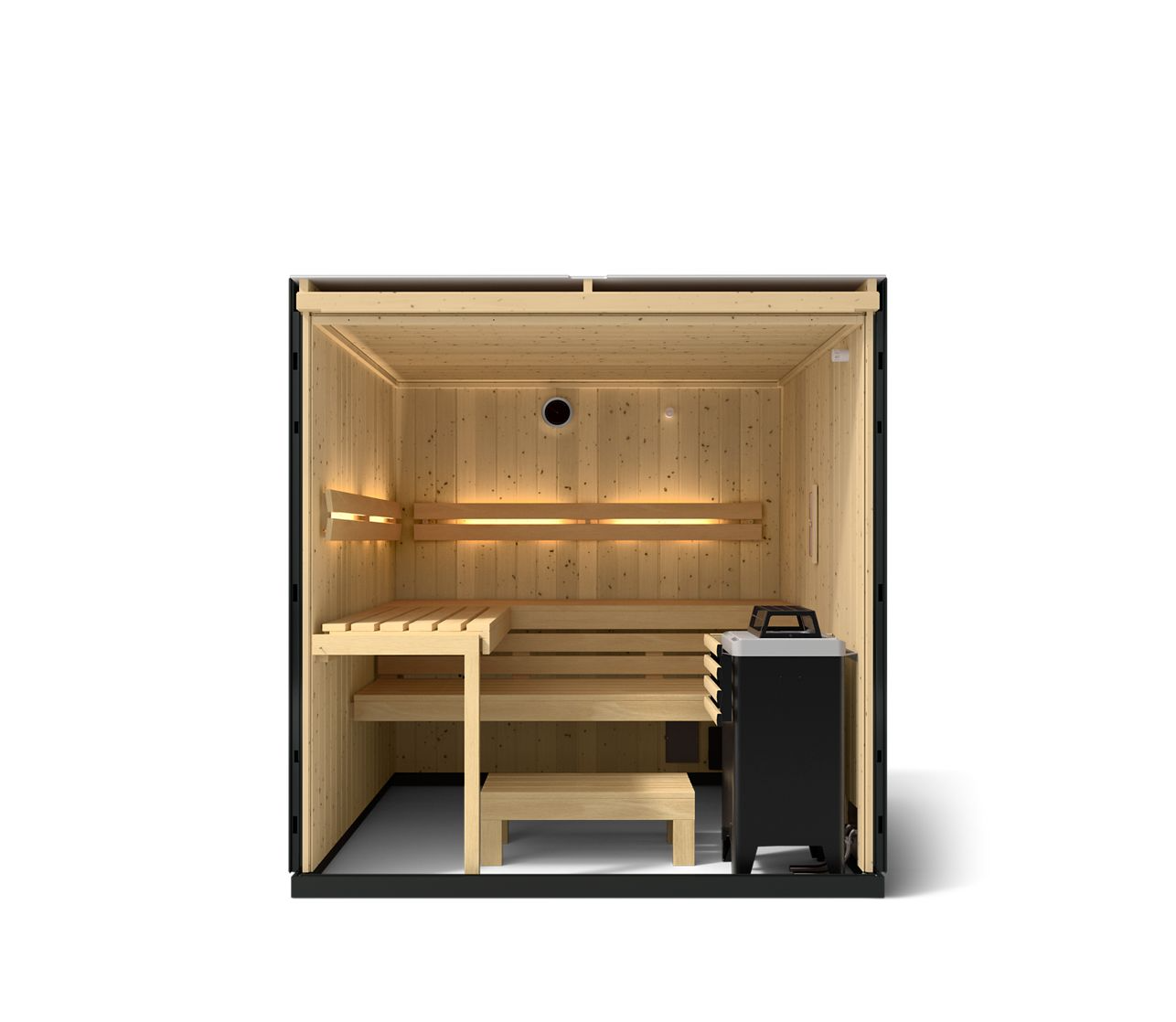 Kohler C1 5-Person Indoor Sauna – Graphite Black, No Floor