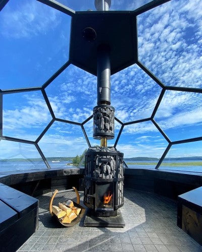 Harvia GreenFlame 240 Wood Sauna Stove | 15.9 kW Clean-Burn Heater