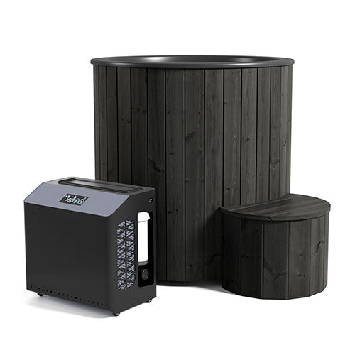 SaunaLife S1B Cold/Hot Plunge — Black Thermo-Pine
