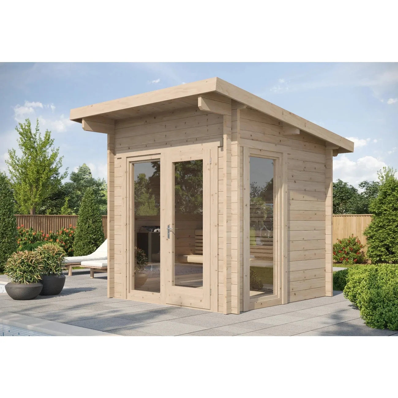 SaunaLife G4 Outdoor Sauna | 6 Person Garden Series Kit